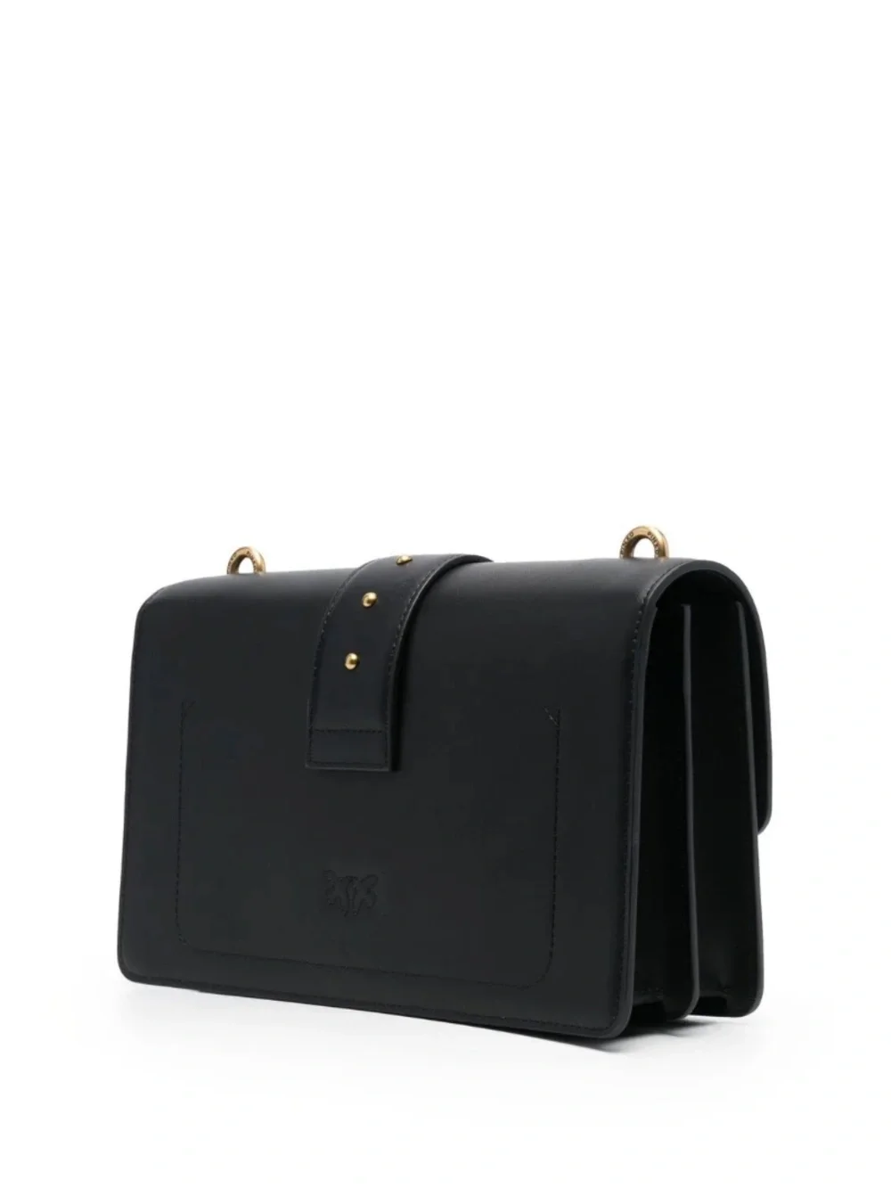 PINKO Love One leather crossbody bag Leather with Gold Bird Ring